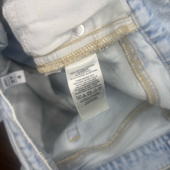 LOFT High Waist Kick Crop Distressed Hem Jeans - Picture 7 of 8